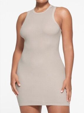 skims cotton twist halter mini dress Skims Cotton Twist Halter Mini Dress - Cotton Candy